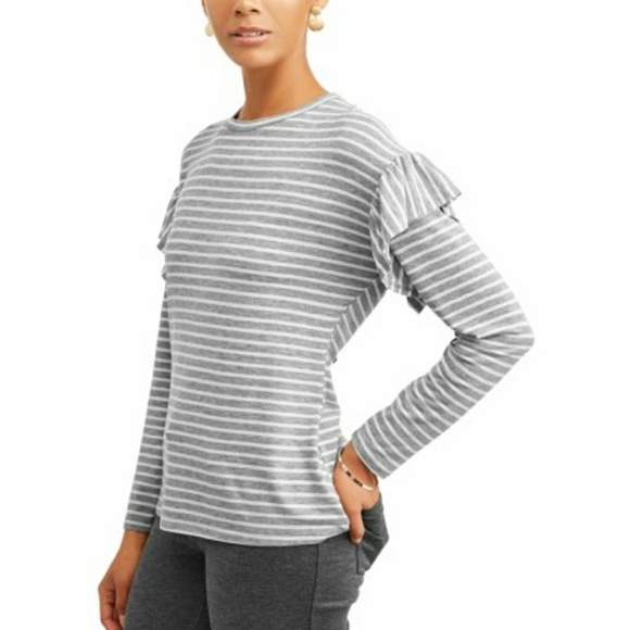 time and tru ruffle sleeve top